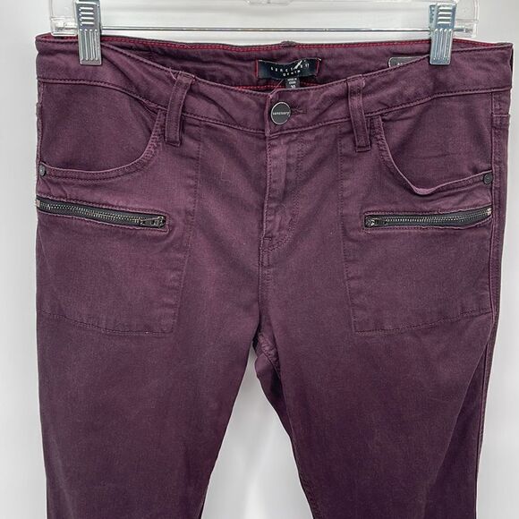 Sanctuary denim purple wine ProMidal ace utility skinny jeans zip pockets 30 EUC - Picture 6 of 12